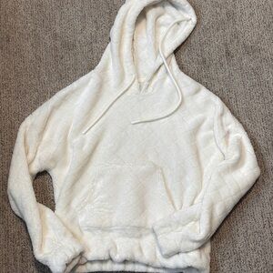 No Boundaries Plush White Hoodie
